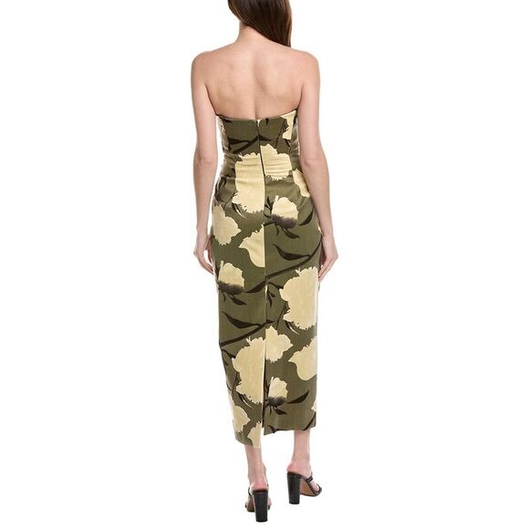 Lela Rose Womens  Draped Bust Sheath Dress, Brown - Picture 2 of 3